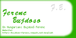 ferenc bujdoso business card